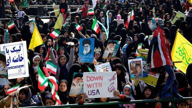 Irán celebra su revolución bajo el grito de «¡muerte a Estados Unidos»