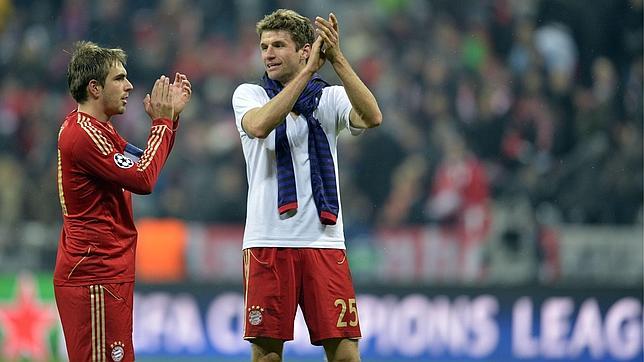 Los jugadores del Bayern festejan la victoria