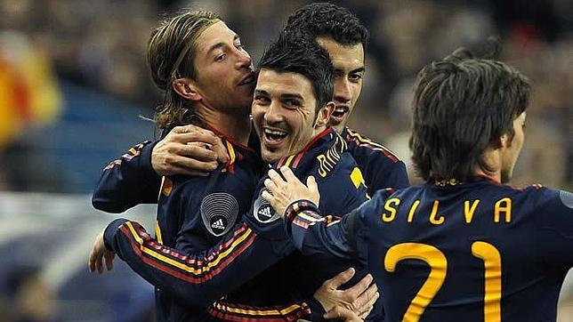 Ramos y Villa, los autores de los goles en Saint Denis