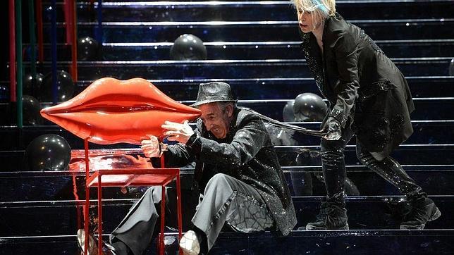 Manuela Custer y Carlos Chausson, durante un ensayo
