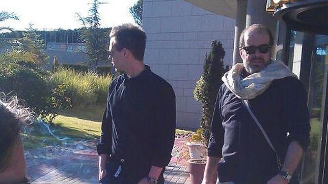 Christian Gálvez en el tanatorio