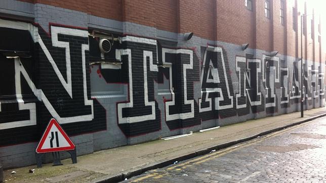 Obra «ANTI» de Ben Eine, el introductor de Banksy, en Ebor Street