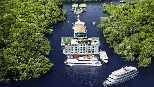 Vista aérea del Hotel de Selva Amazon Jungle Palace