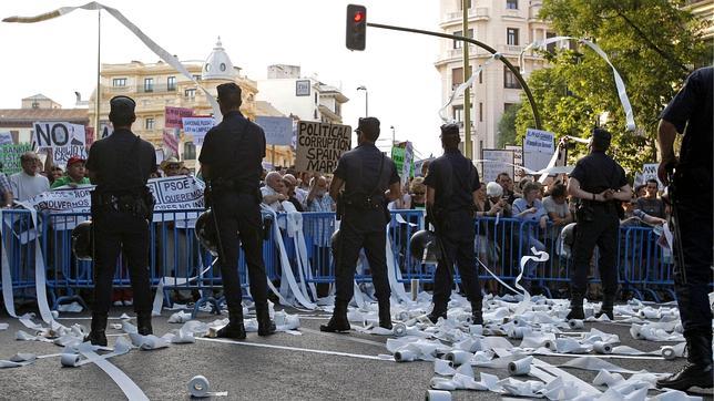 En libertad los dos manifestantes detenidos ayer en la manifestación de Madrid