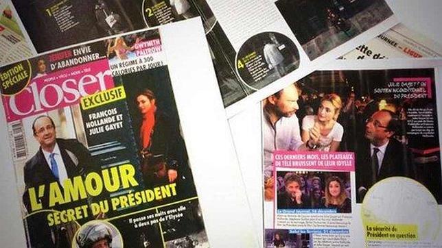 Portada que revela la posible relación entre Hollande y la actriz Julie Gayet