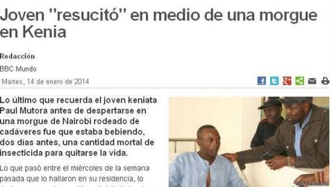 Resucita en la morgue tras ser declarado muerto por ingerir un bote de insecticida