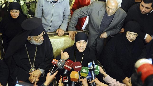 Pelagia Sayaf madre superiora del convento de Santa Tecla de Malula, dio declaraciones a la prensa