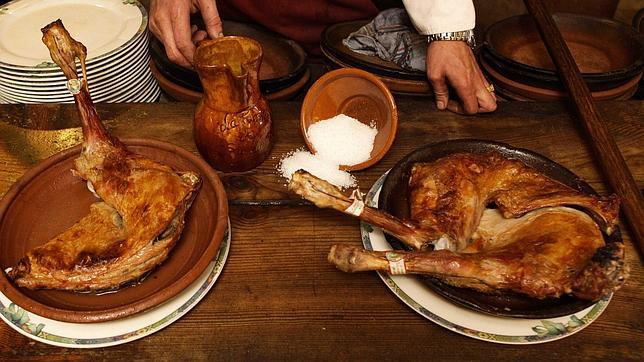 Típico lechazo asado de Valladolid