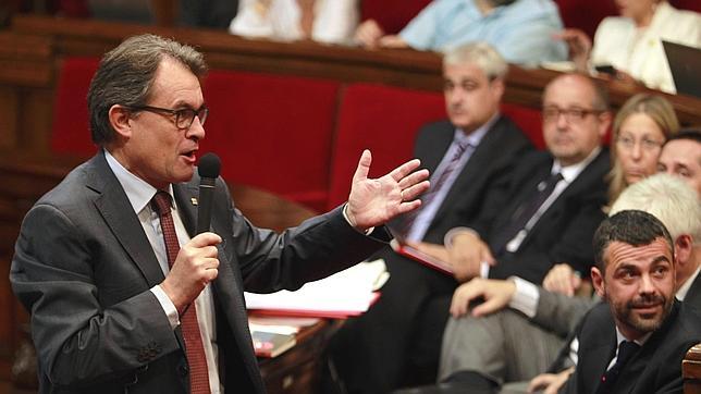 Artur Mas, la semana pasada en el Parlamento catalán