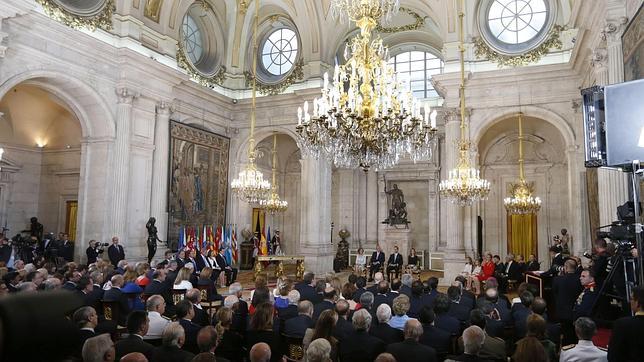 Así lucía el Salón de Columnas en el Palacio Real