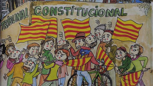 Reproducción de uno de los dibujos del libro «Historia de Catalunya»