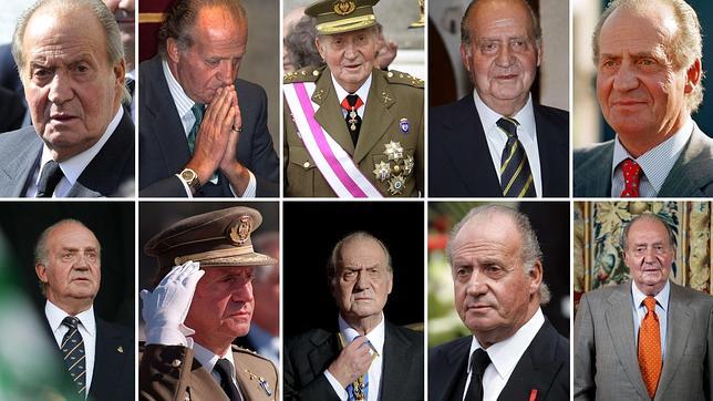 Don Juan Carlos, en algunos de sus últimos actos como Rey 
