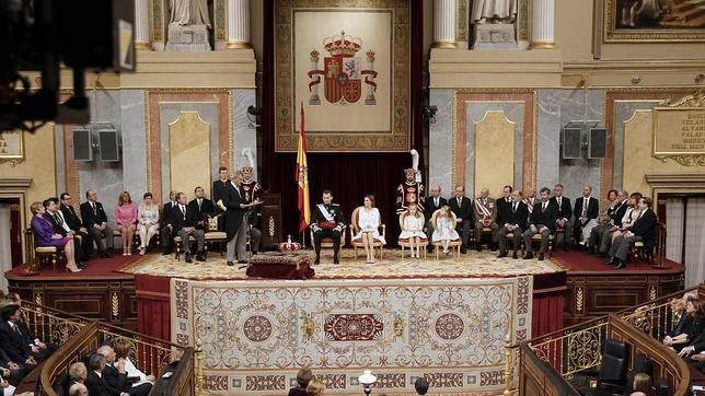 El presidente del Congreso, Jesús Posada, en su discurso ante las Cortes 