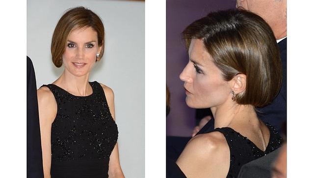 La Reina volvió a lucir un «falso Bob» en su primera visita a Cataluña desde la proclamación