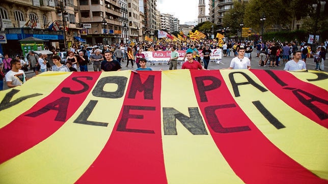 Imagen de una manifestación convocada por ACPV el pasado 9 de octubre en Valencia