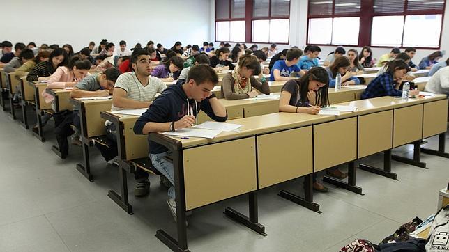 Imagen de un examen de Selectividad en Valencia