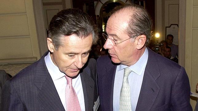 Rato y Blesa conversan cuando el priemero era el vicepresidente del Gobierno y el otro el presidente de Caja madrid