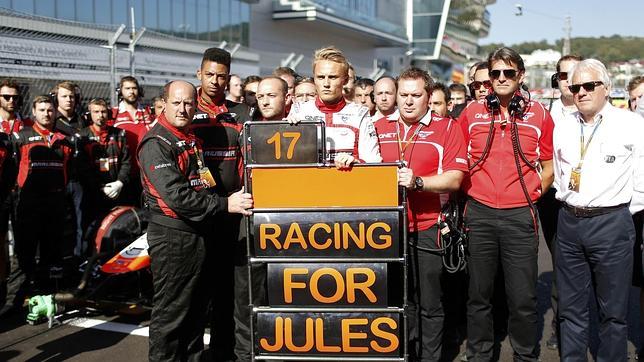 Mensaje de apoyo a Jules Bianchi en el último GP de Rusia