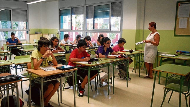 Un aula de ESO, en Barcelona