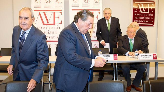 Imagen de la comparecencia de los empresarios 