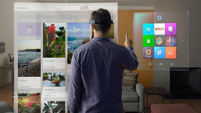 Detalle de cómo vería el usuario de Hololens las imágenes