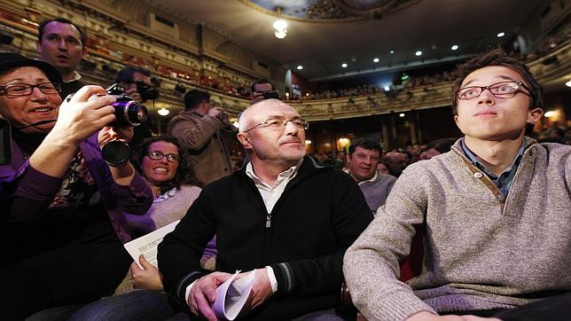 Montiel y Errejón, durante el acto celebrado este domingo en Valencia