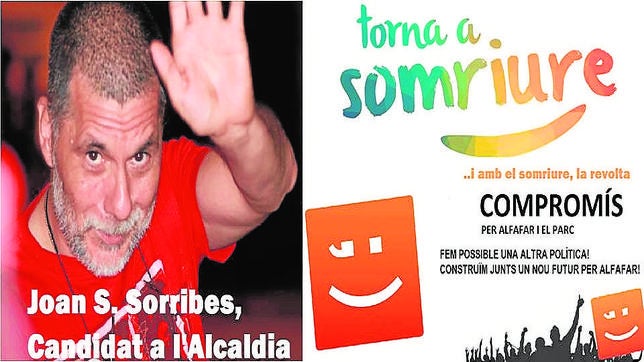 Imagen del cartel que anuncia la candidatura de Sorribes