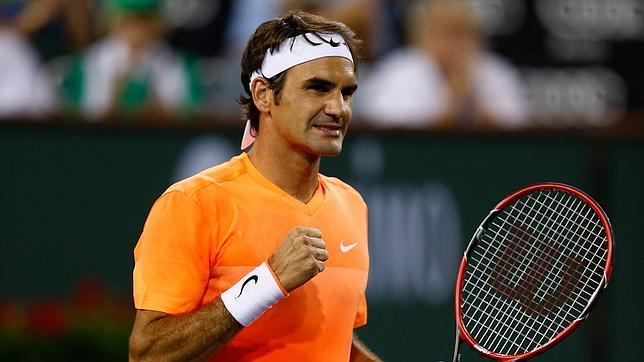 Roger Federer celebra un punto ante Andreas Seppi