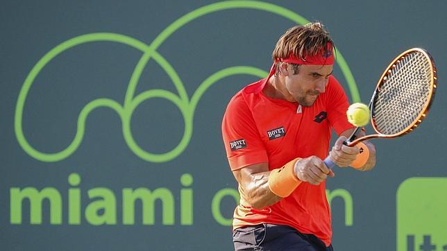 David Ferrer, durante el partido contra Lukas Rosol