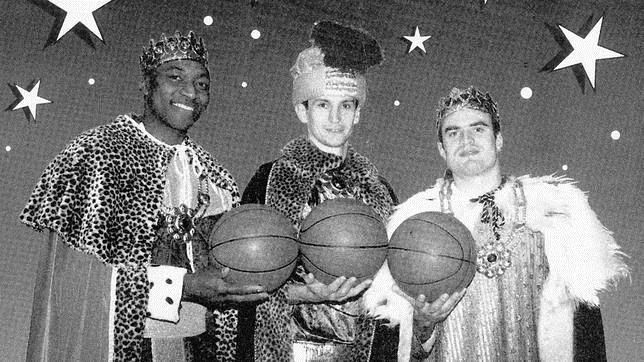 Lalo García (der.) en una cabalgata de Reyes