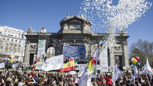 Manifestación del pasado 14 de marzo en Madrid en defensa de la vida, la mujer y la maternidad