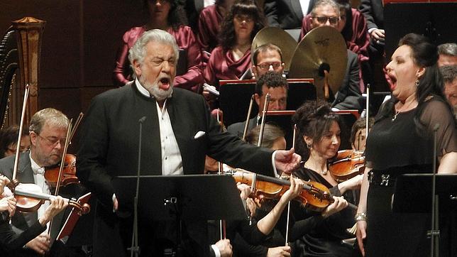 El tenor Plácido Domingo en concierto
