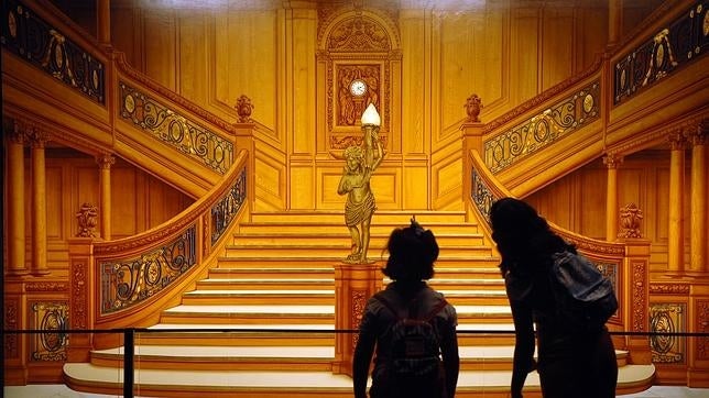 La gran escalinata que conducía a los camarotes de primera clase del transatlántico