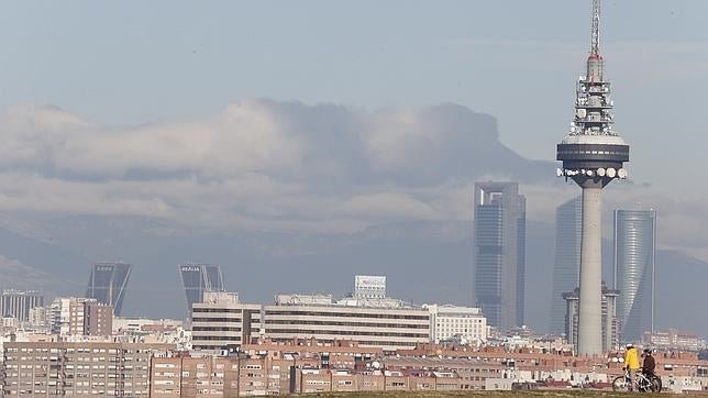 Vistas de la ciudad de Madrid con índices de contaminación bajos