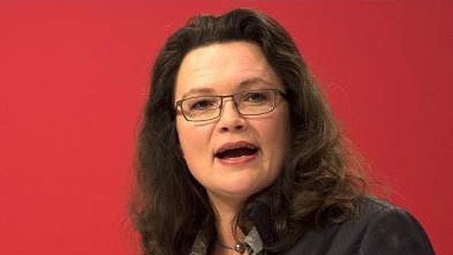 La ministra alemana de Trabajo, Andrea Nahles