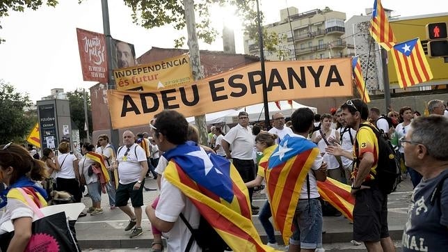 Participantes de la Diada de Cataluña