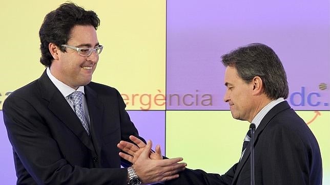 David Madí y Artur Mas en un acto de CiU