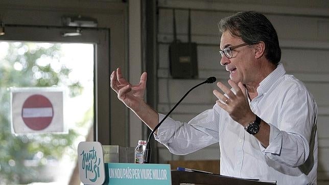 El presidente de la Generalitat y número cuatro por la candidatura de Junts pel sí en Barcelona, Artur Mas