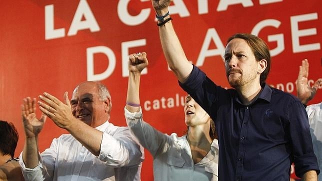 Rabell e Iglesias en el último mitin