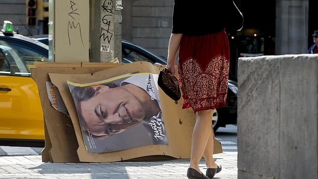 Cartel electoral con la imagen de Artur Mas