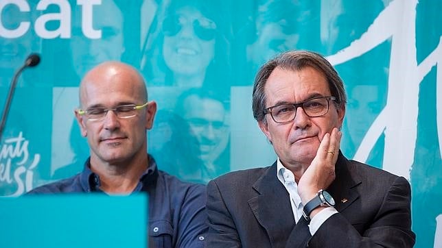 Rueda de prensa de Junts pel sí este lunes tras el 27-S