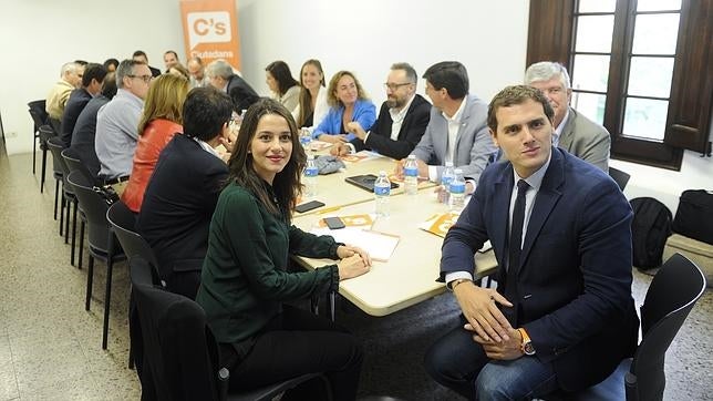 Reunión de la Ejecutiva de Ciudadanos ayer en Barcelona.