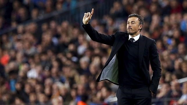 Luis Enrique, en el partido ante el Éibar