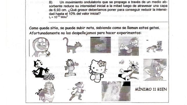 La pregunta para subir nota del final del examen