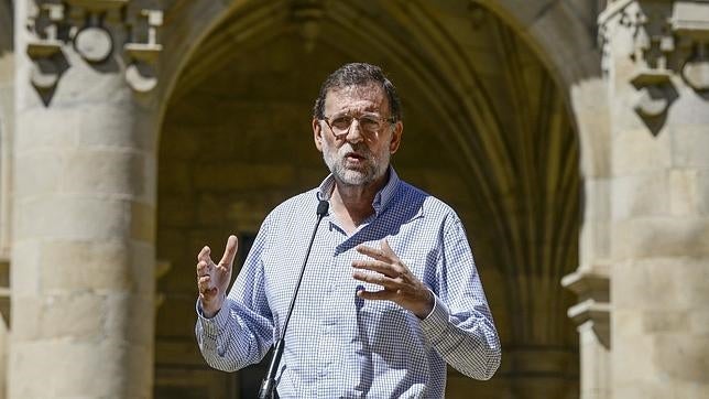 Rajoy, en un acto este verano en Celanova (Orense)