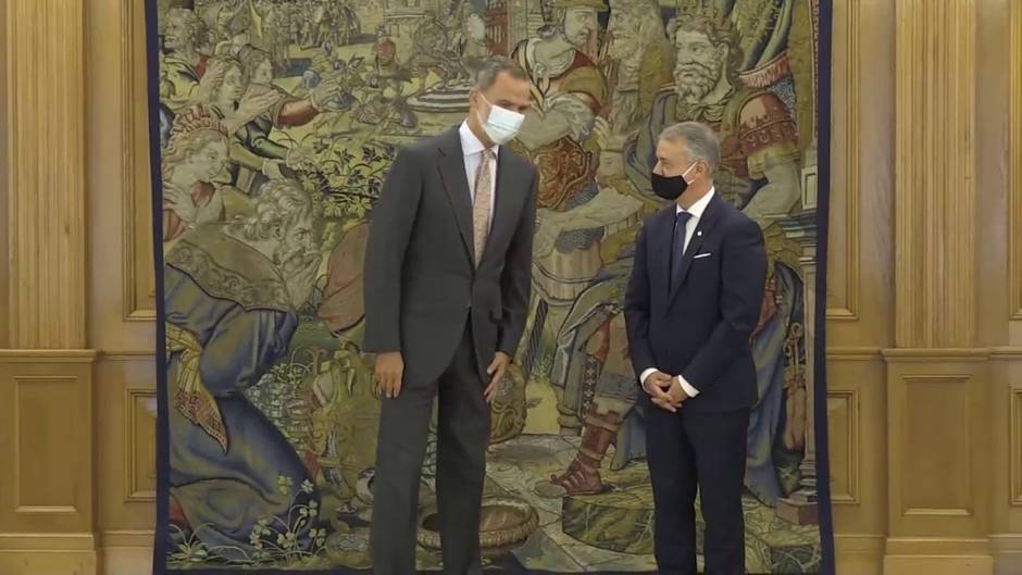 El Rey recibe en audiencia a Urkullu en el Palacio de la Zarzuela
