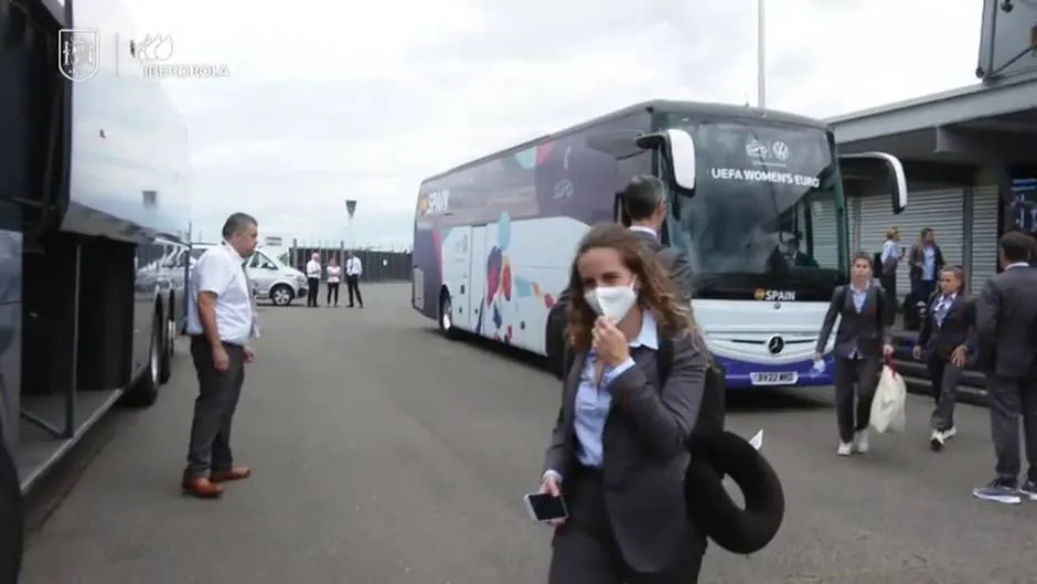 The women’s soccer team is already in England