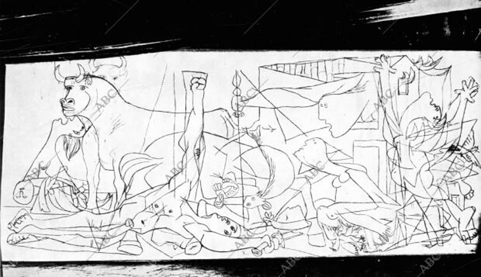 Una imagen del proceso creativo del Guernica de Picasso 
