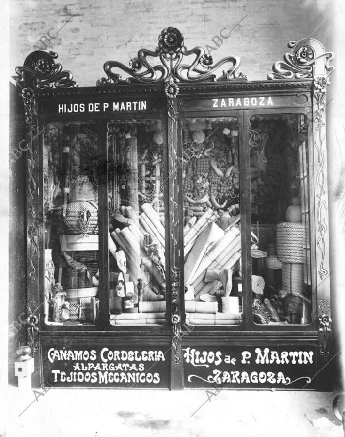 Instalación de la casa Hijos de P. Martín, de Zaragoza, en la exposición Hispano-Francesa de 1908