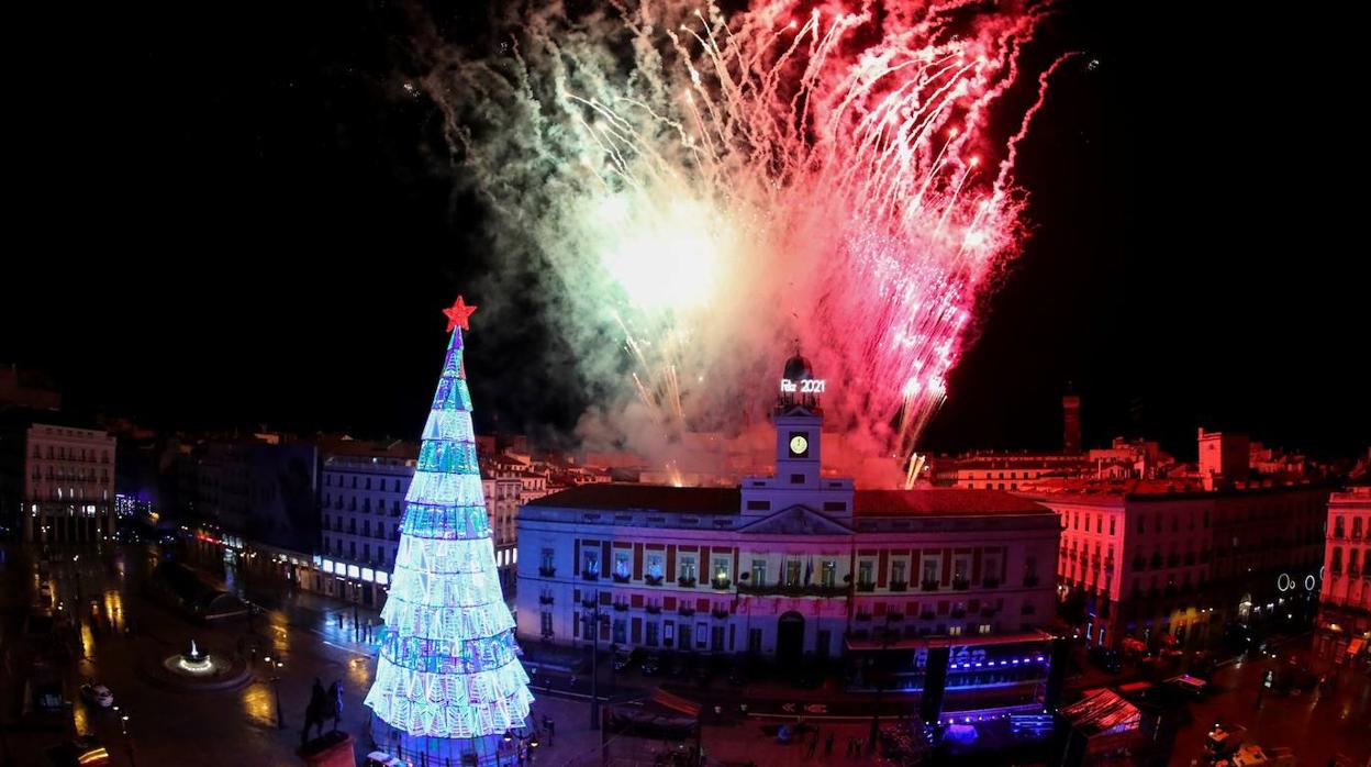 La Nochevieja en un Madrid vacío en imágenes